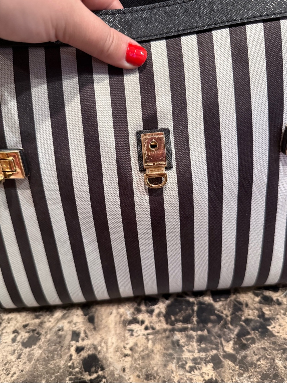Henri Bendel Influencer Centennial Striped Crossbody - Picture 8 of 16